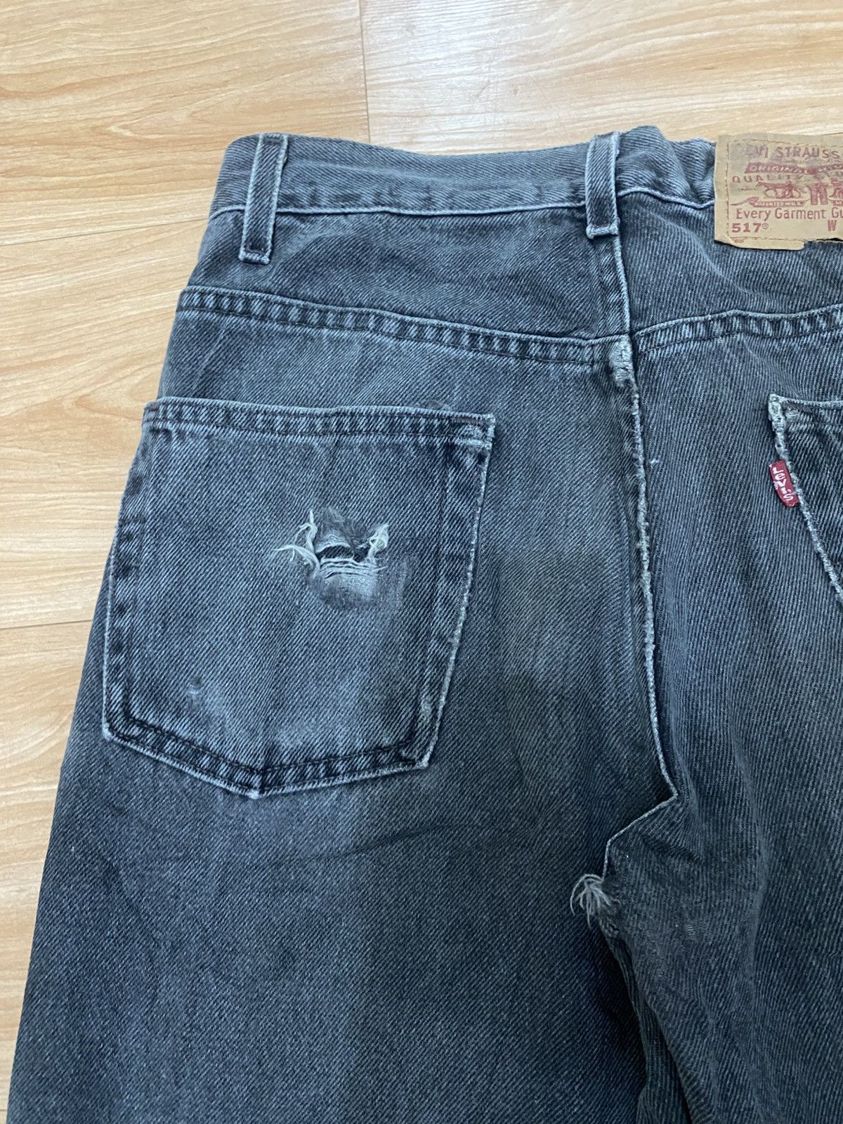 Levi's Vintage levis 517 black bootcut style distressed denim Size US 30 / EU 46 - 8 Thumbnail