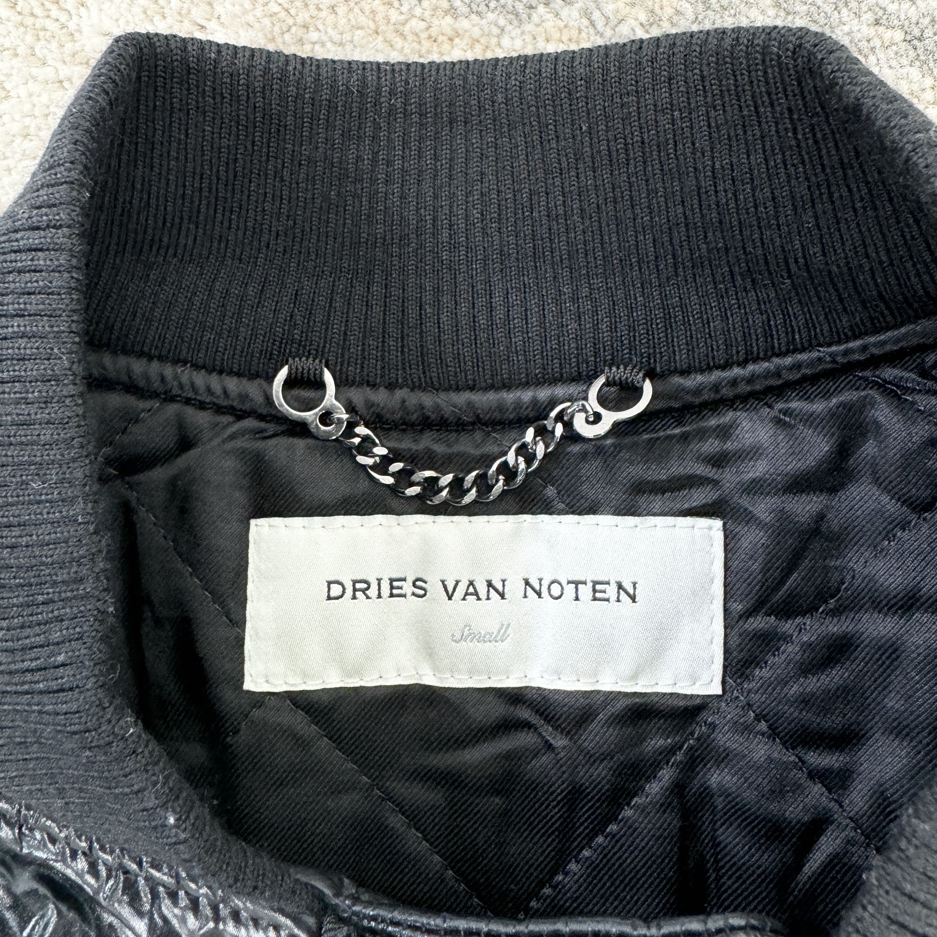 Dries Van Noten Dries Van Noten Vellow Crinkle Bomber Jacket Black RRP £1050 Size US S / EU 44-46 / 1 - 10 Thumbnail