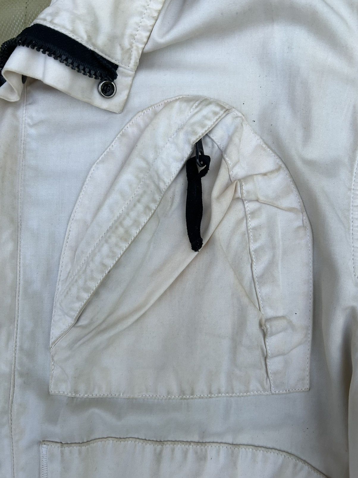 Stone Island Stone island SS1995 Raso Gommato White Multi Pocket Jacket Size US M / EU 48-50 / 2 - 7 Thumbnail