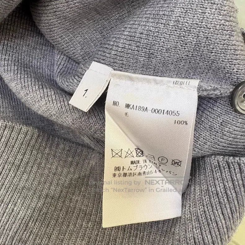Thom Browne Thom Browne Light gray knit cotton crewneck Size US S / EU 44-46 / 1 - 8 Thumbnail