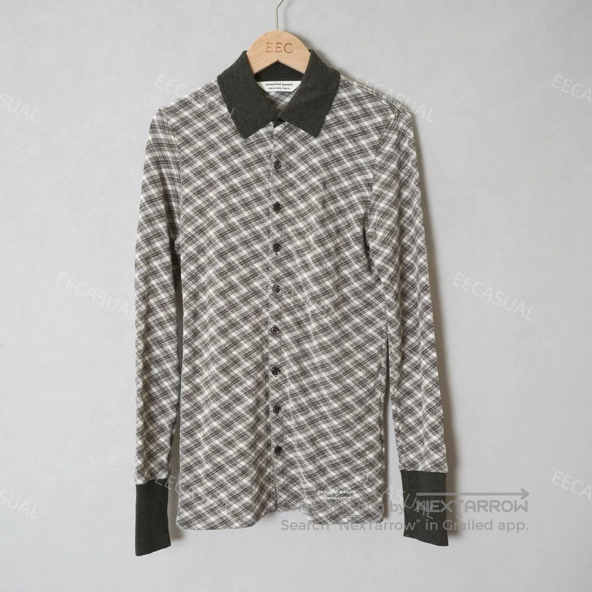 BP. Beautiful People Brown Plaid Wool Sweater. Size S / US 4 / IT 40 - 1 Thumbnail