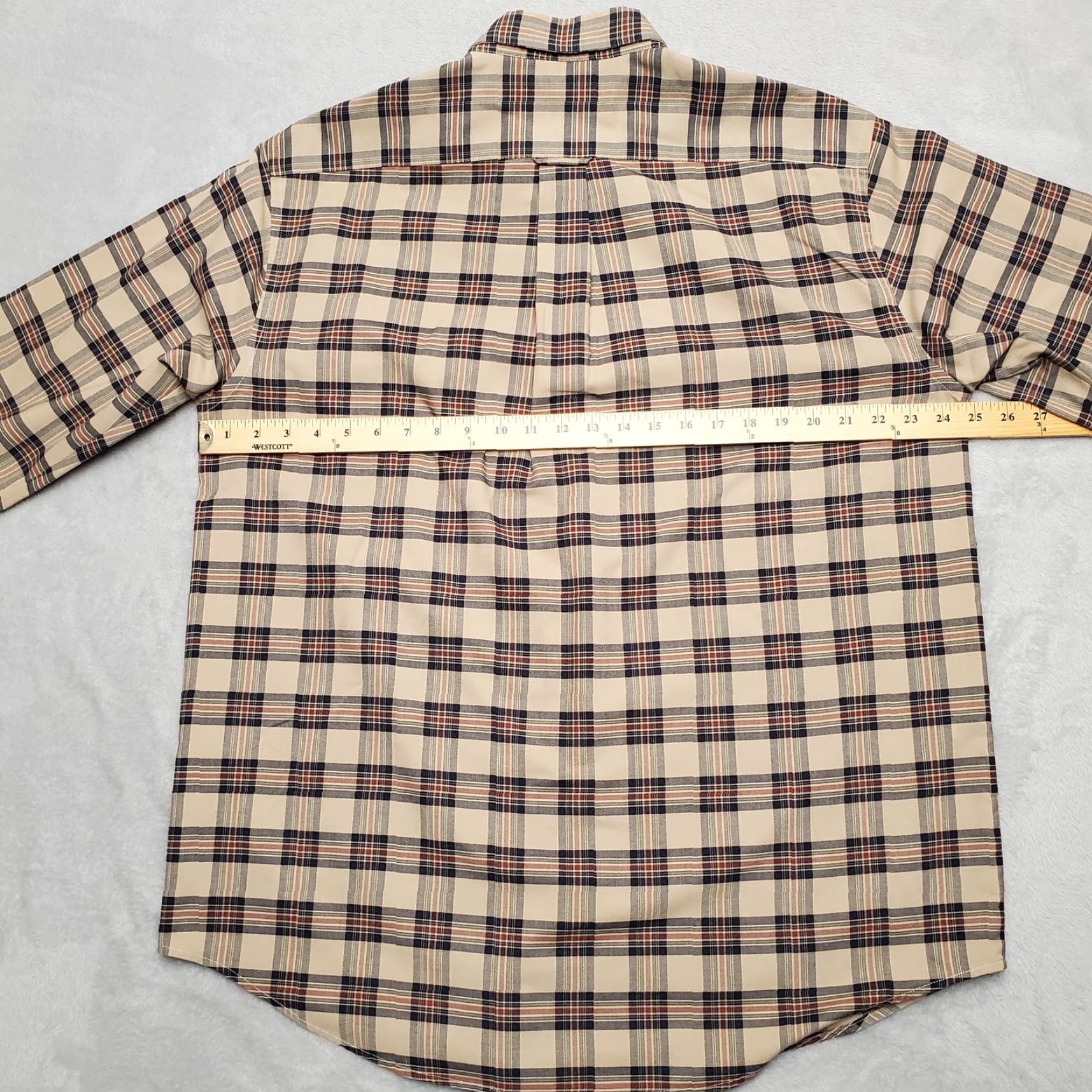 Vintage VINTAGE Towncraft Shirt Men LT Brown Plaid Button-Down Casual Dad Big & Tall Size US L / EU 52-54 / 3 - 6 Thumbnail