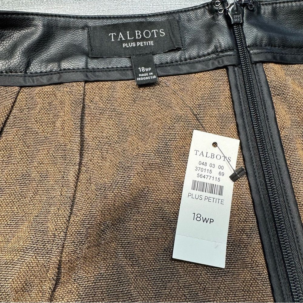 Talbots NWT New Talbots Jacquard Pencil Fall Leopard Skirt Size 18W Size 40" / US 18 - 7 Thumbnail