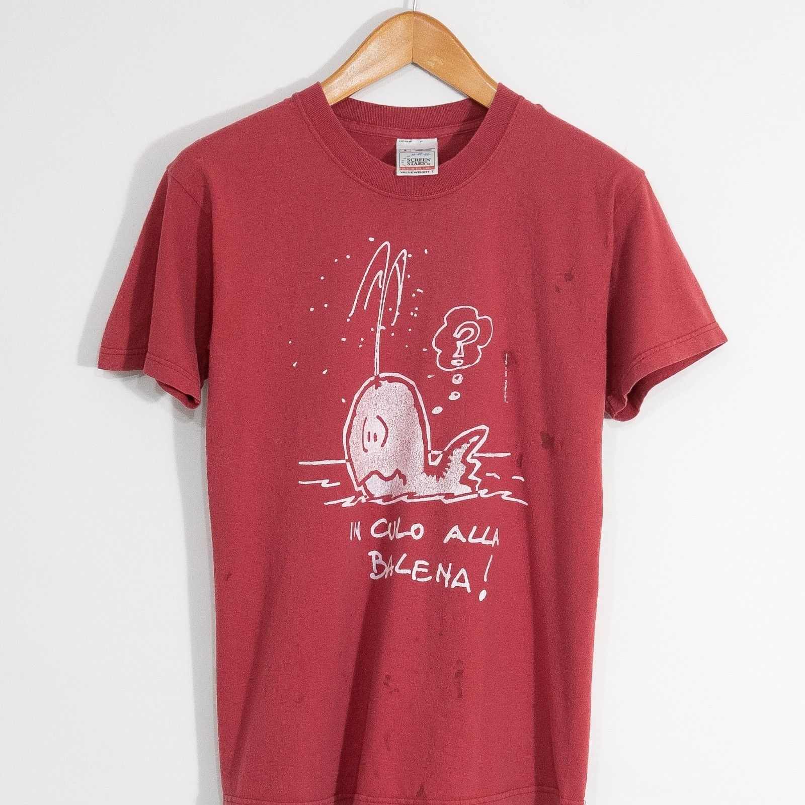 Vintage Vintage Italian Funny Whale Vulgar Humor T Shirt Mens Small Size US S / EU 44-46 / 1 - 2 Thumbnail