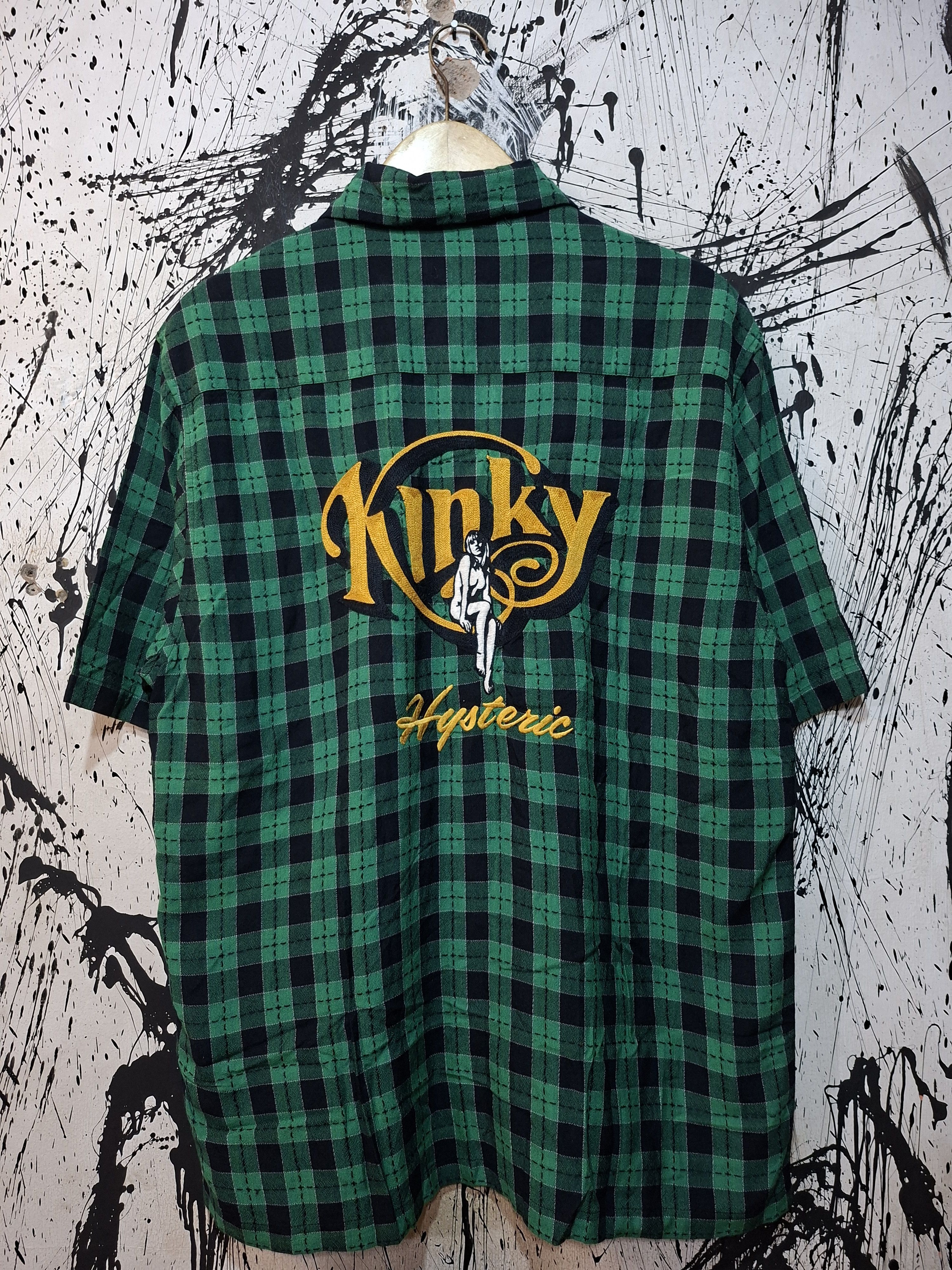HYSTERIC GLAMOUR KINKY PLAID CHECKERED BUTTON UP SHIRT