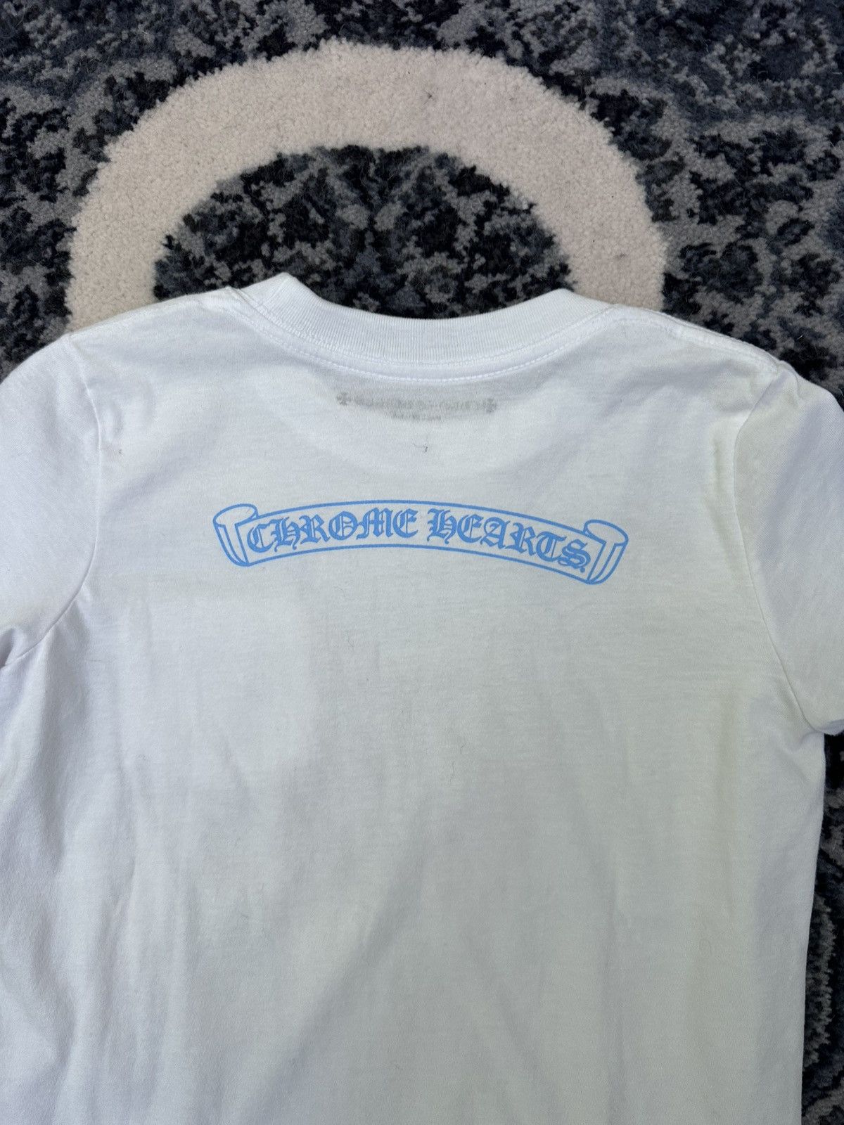 Chrome Hearts Chrome Hearts White Scroll Logo Short Sleeve Tee Size US XXS / EU 40 - 6 Thumbnail