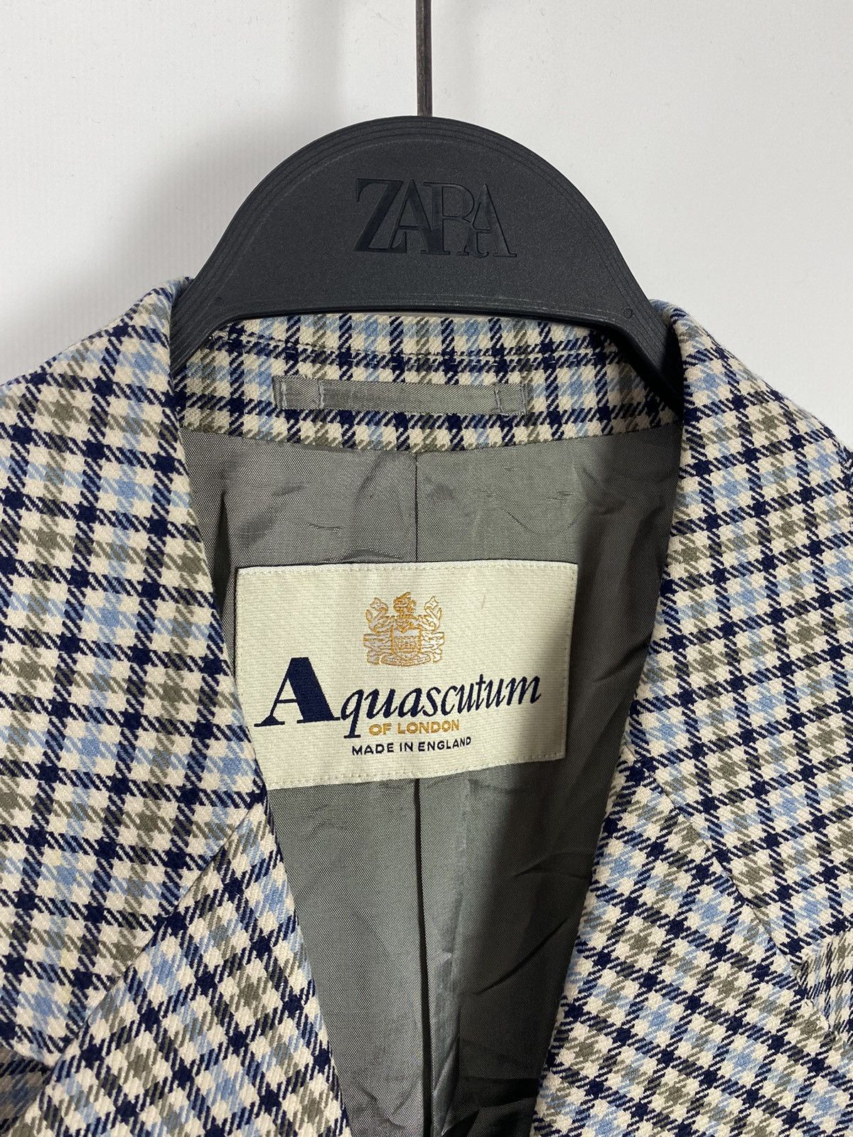 Aquascutum Aquascutum Wool Check Blazer Jacket Size S / US 4 / IT 40 - 4 Thumbnail