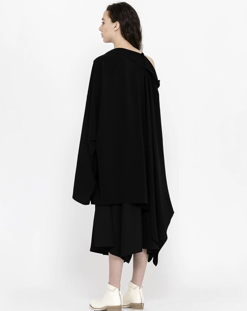 Y’s Yohji Yamamoto Gabardine Black Asymmetrical Cape