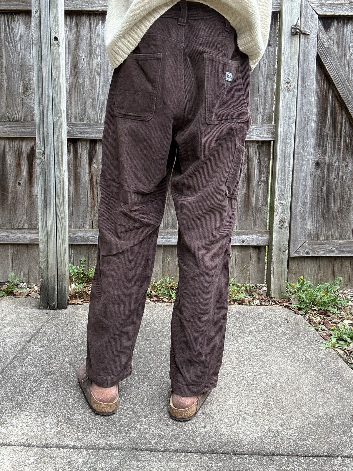 Obey Obey Carpenter Relaxed Fit Faded Corduroy Brown Pants Size US 28 / EU 44 - 3 Thumbnail
