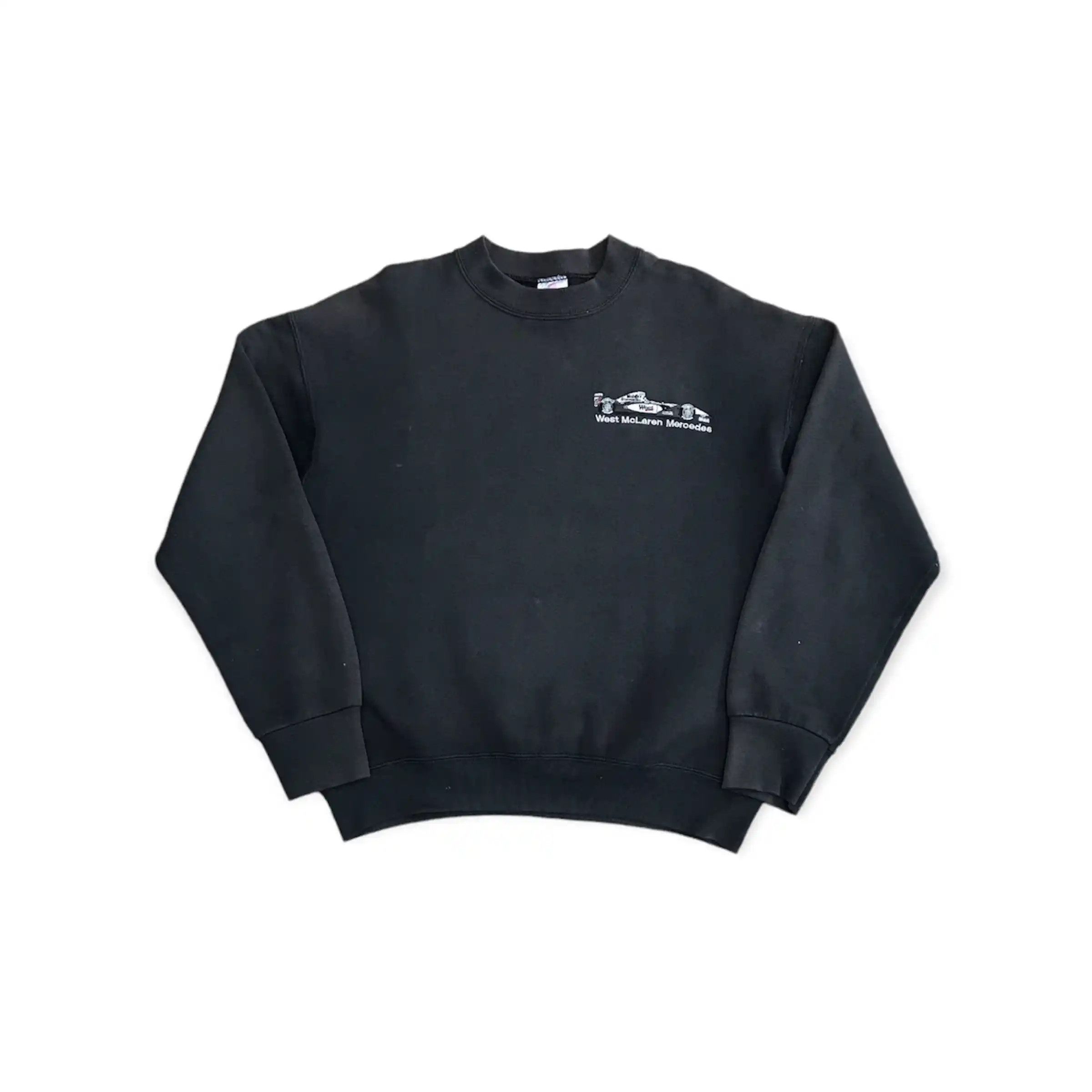 image of Gear For Sports x Mercedes Benz Vintage West Mclaren Mercedes Sweatshirts in Black (Size Medium)