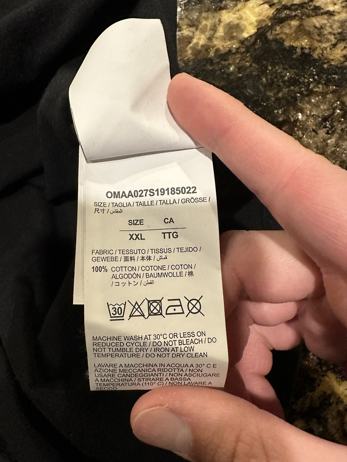 Off-White Off-White Virgil Abloh Script Logo Black T-Shirt Size US XXL / EU 58 / 5 - 13 Thumbnail