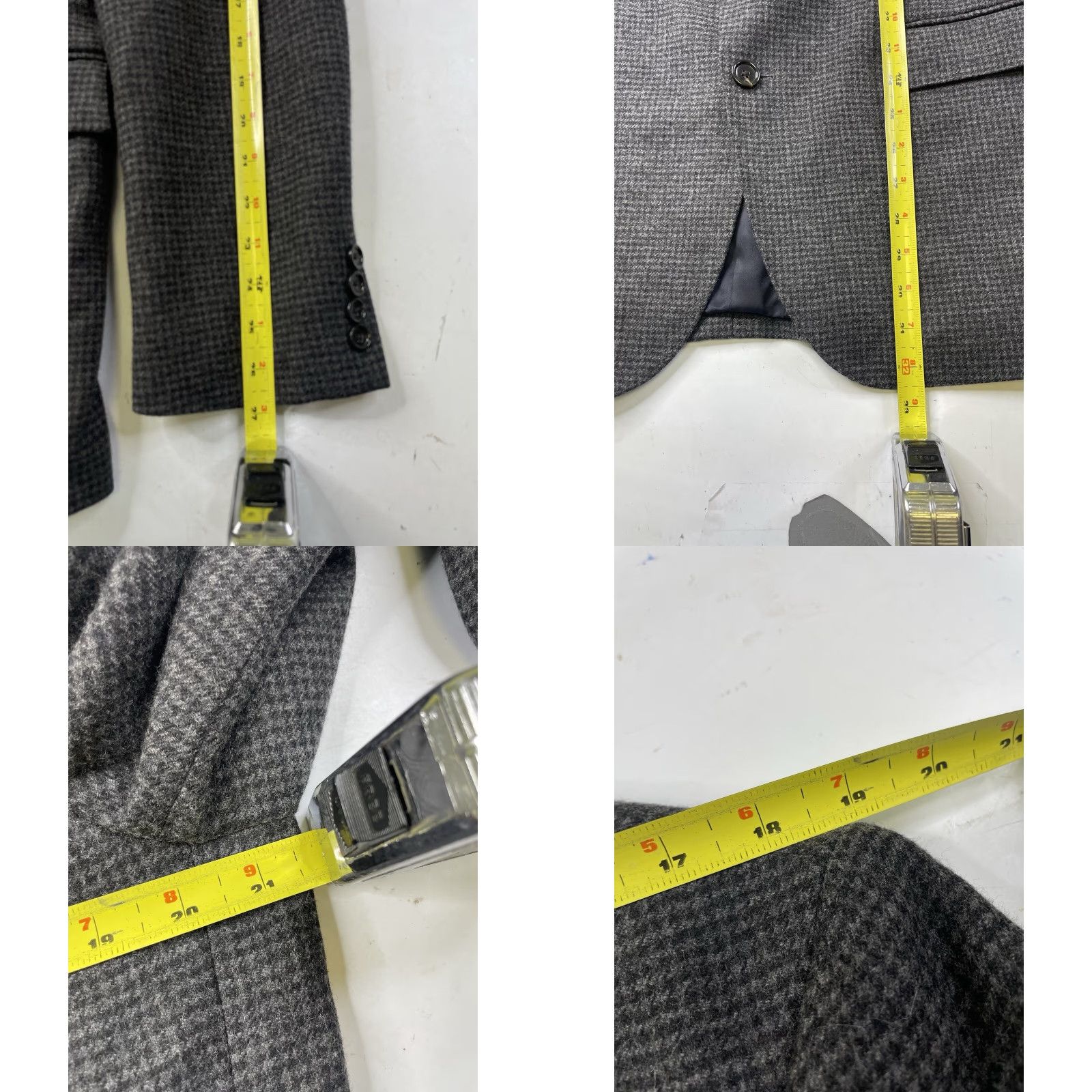 J.Crew J. Crew Blazer Jacket Wool Houndstooth Gray 42L Mens Long 100% Wool Blazer Sports Coat Jacket Size 42R - 8 Thumbnail