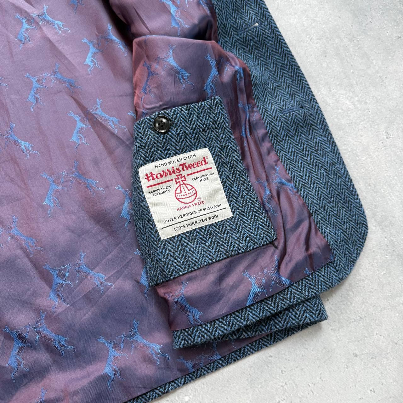 Harris Tweed Peter Christian Blue Harris Tweed Chore Jacket Size L Size US L / EU 52-54 / 3 - 7 Thumbnail