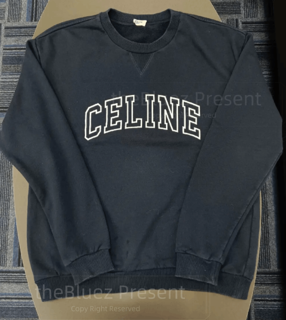 Celine celine classic logo crew neck sweatshirt blue Size US L / EU 52-54 / 3 - 1 Thumbnail
