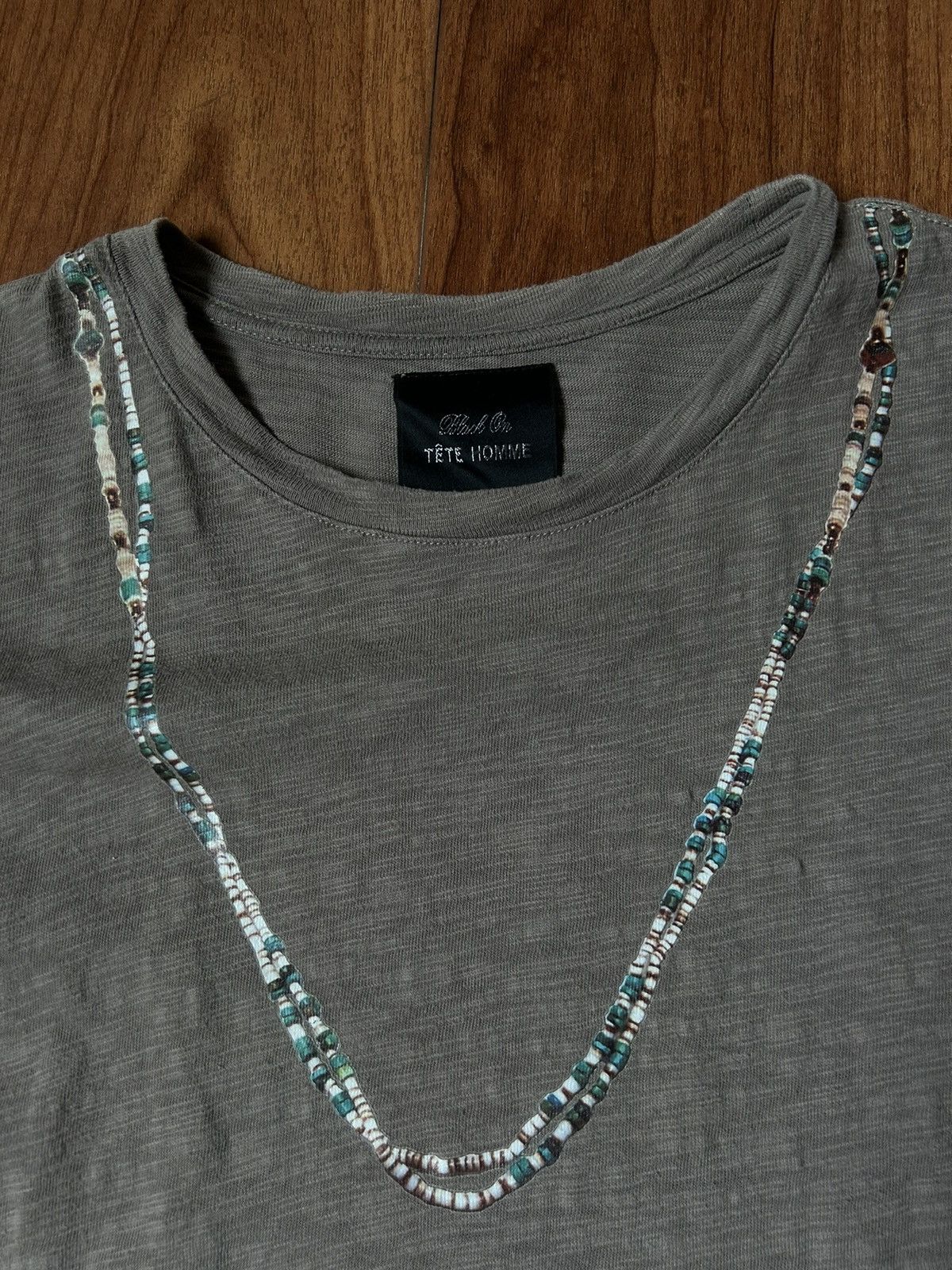 Tete Homme Tete Homme trompe l'oeil Beads Necklace T-Shirt Size US L / EU 52-54 / 3 - 2 Thumbnail