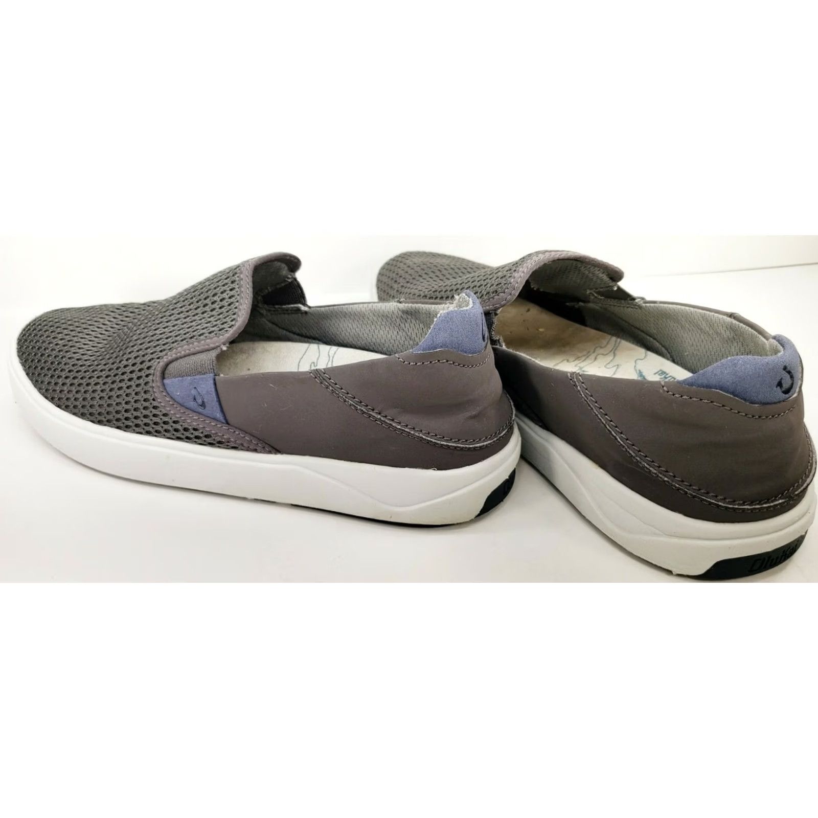 Olukai OluKai Mens Lae'ahi Pavement/Pavement Loafer Slip On Size 9M Gray & Blue (2264403) Size US 9 / EU 42 - 4 Thumbnail