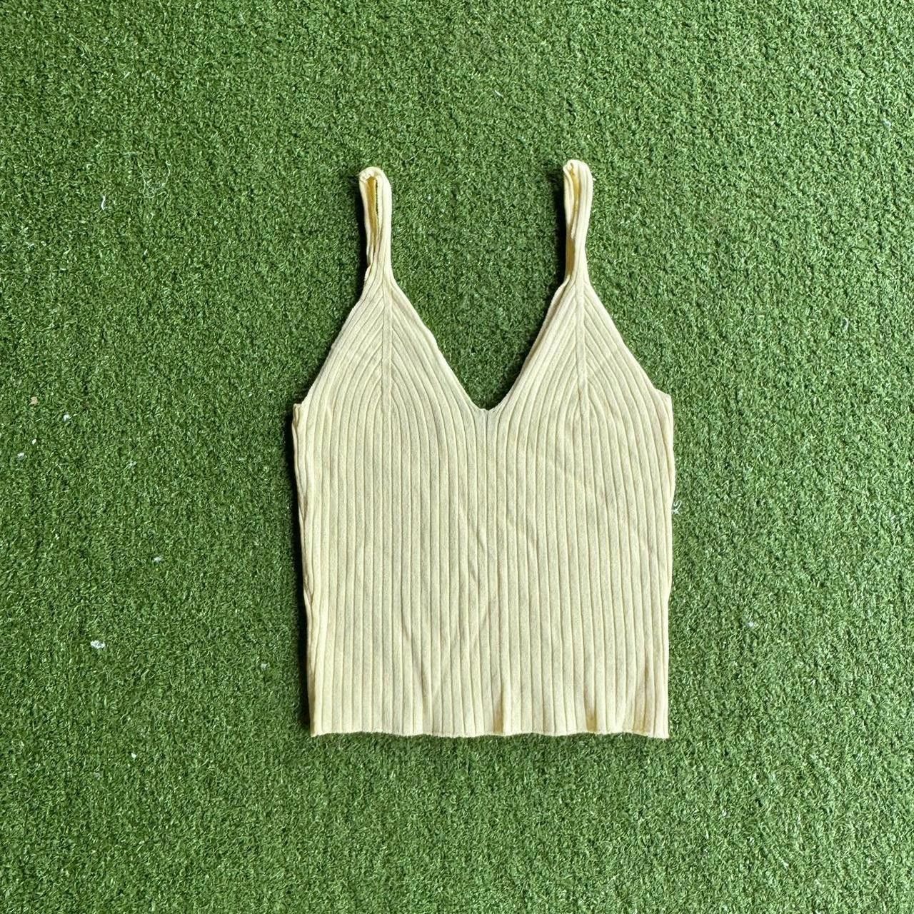 H&M H&M Women's Yellow and Green Crop-top Size S / US 4 / IT 40 - 1 Preview