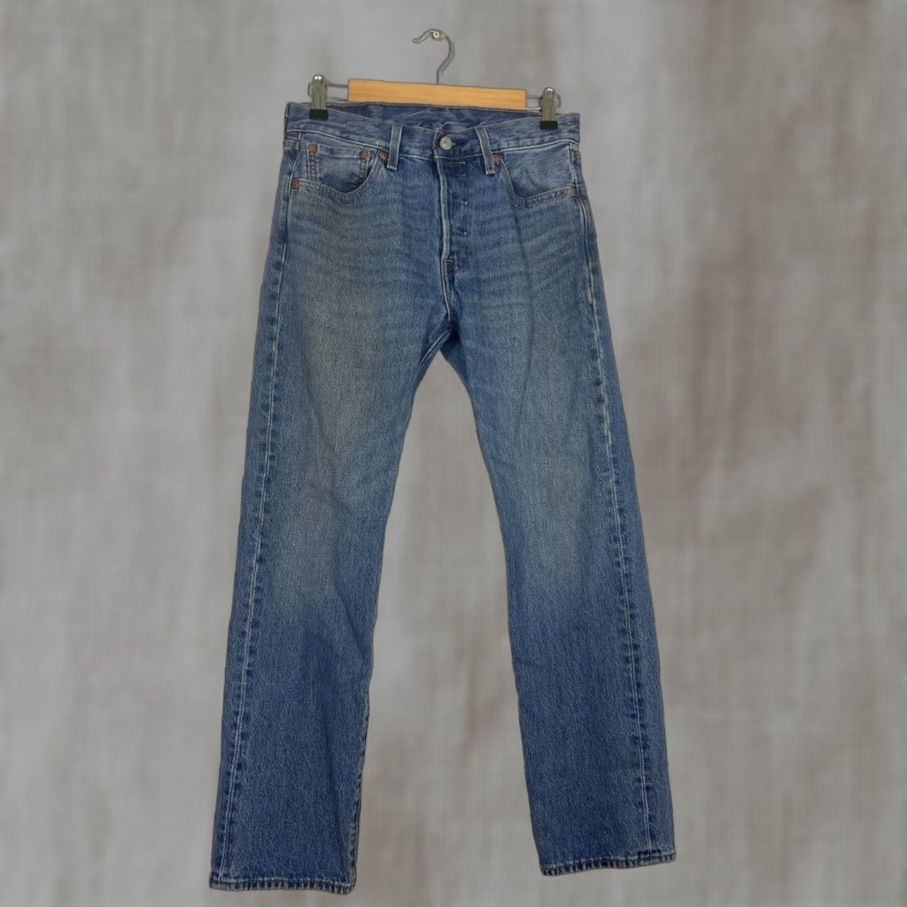 Levi's Levi’s 501 XX Jeans Medium Wash Blue 29x30 Mens Regular Classic Straight Button Fly Stains Size US 29 - 1 Thumbnail