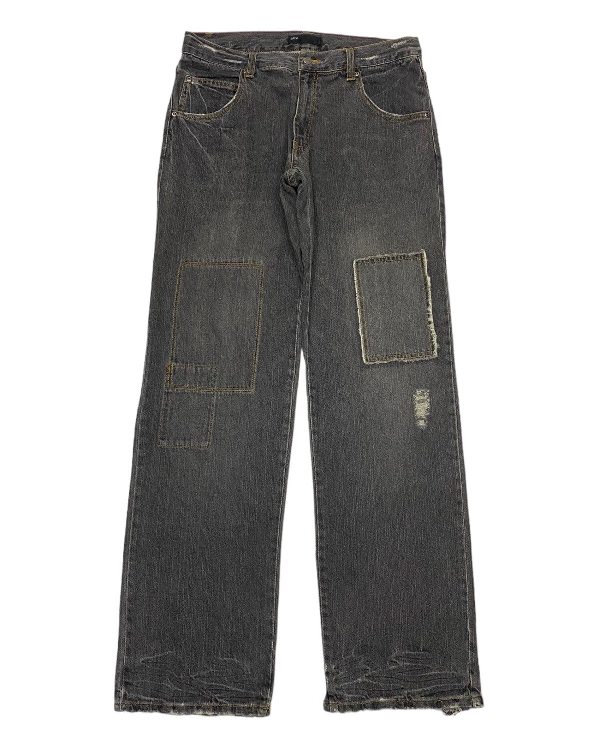 Beauty Beast × Hysteric Glamour BAGGY JEANS MFE PATCHWORK DISTRESSED DENIM JEANS Size US 32 / EU 48 - 1 Thumbnail