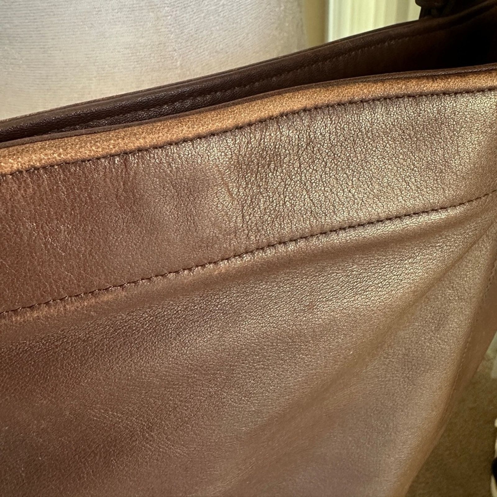 Coach COACH Vintage Duffle Soho XL Vermillion Brown Leather Purse Size ONE SIZE - 11 Thumbnail