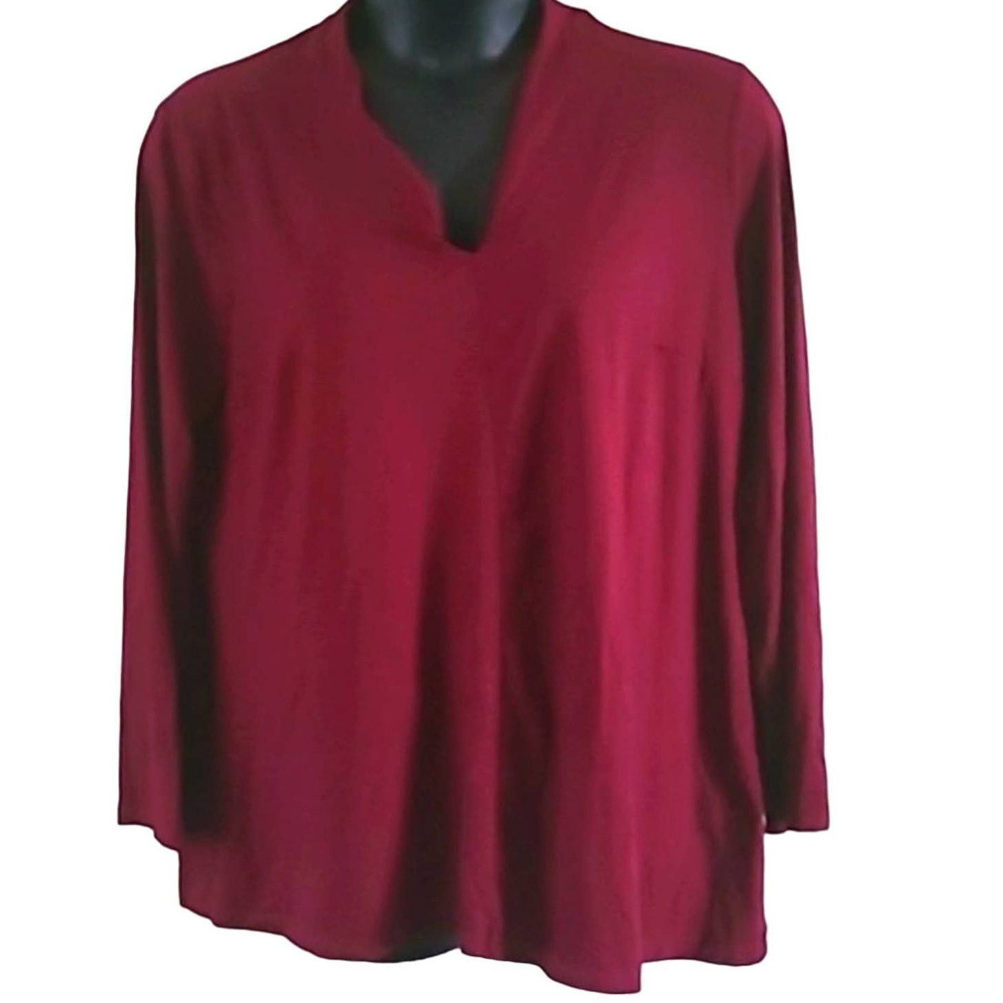 Other Liz Claiborne Women's Burgundy Tunic Top Size XL NWOT Size XL / US 12-14 / IT 48-50 - 1 Thumbnail