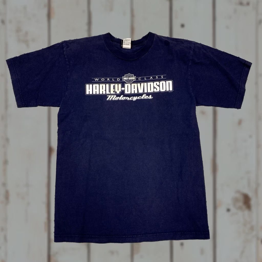 Harley Davidson VINTAGE Harley-Davidson T Shirt Virginia Blue Size Large Men Casual Short Sleeve Crew Neck Logo Graphic Cotton Knit Baggy? Size US L / EU 52-54 / 3 - 1 Thumbnail