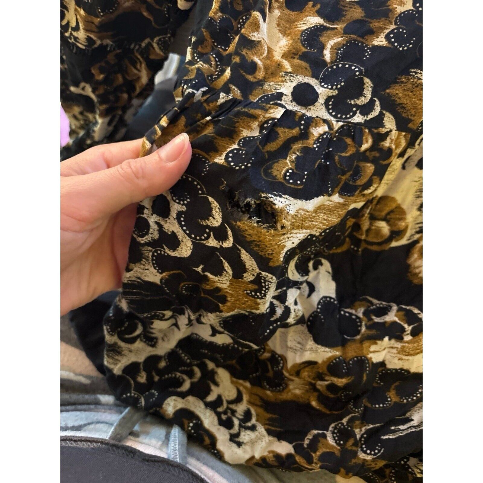 Scotch & Soda rtr Scotch & soda small rust black floral Long Sleeve dress Size S / US 4 / IT 40 - 11 Thumbnail