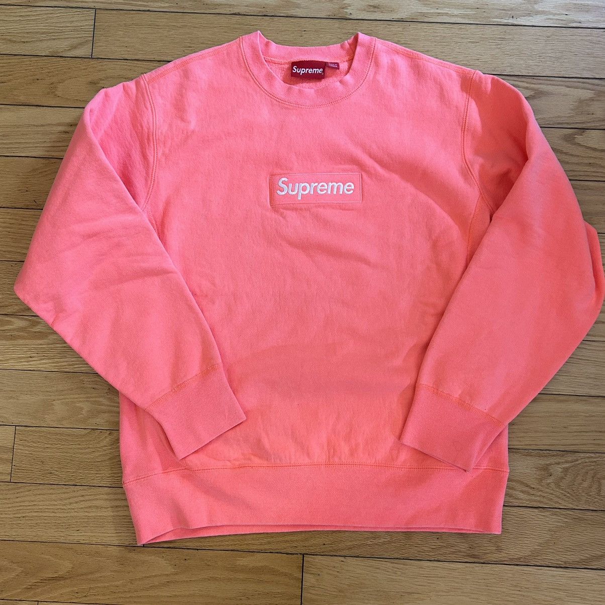 Supreme Supreme Box Logo Crewneck Medium Fluorescent Pink
