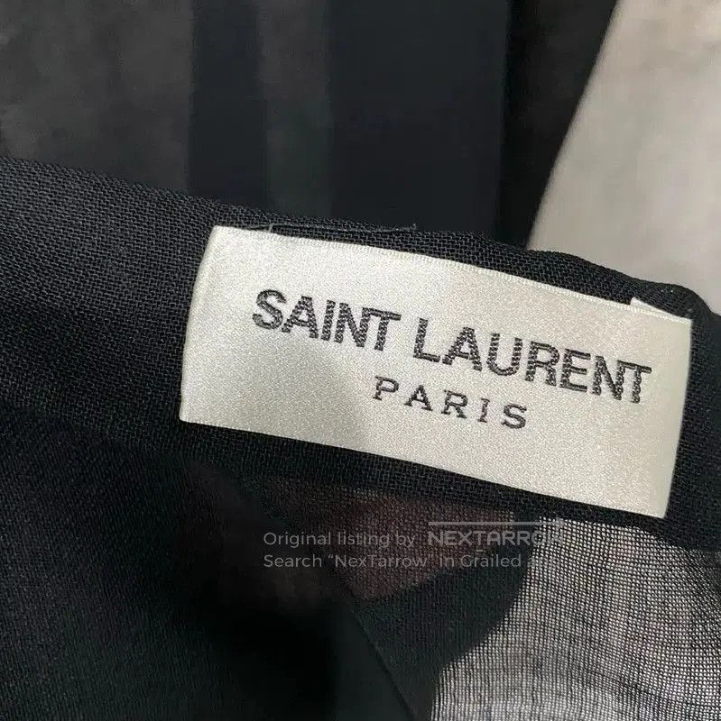 Yves Saint Laurent YSL Black Sheer Women's Shirt . Size XXS / US 00 / IT 34 - 5 Thumbnail