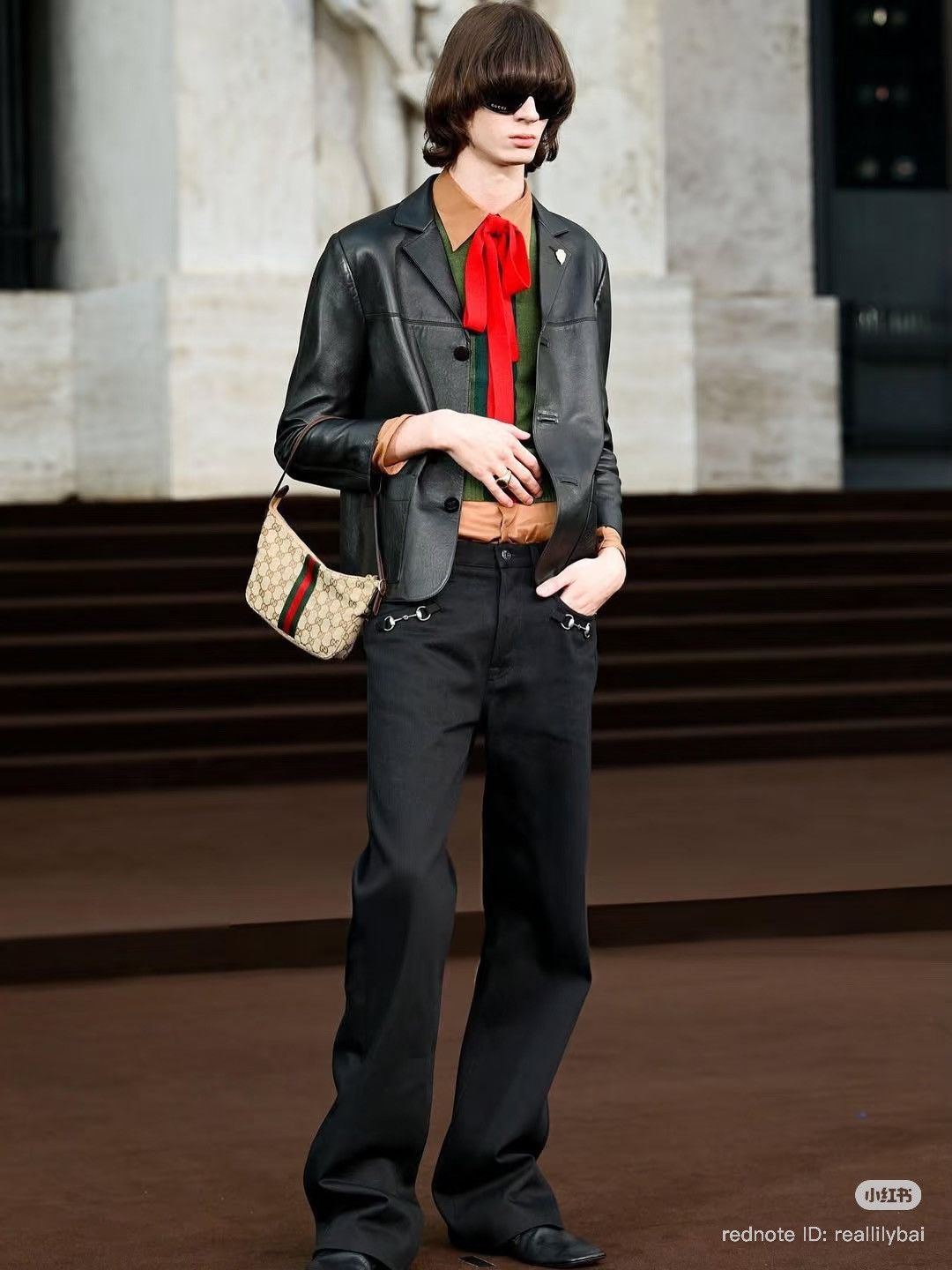 Gucci DEMNA - SS26 Nerd Soft Nappa Leather Jacket 50 Size US M / EU 48-50 / 2 - 6 Thumbnail