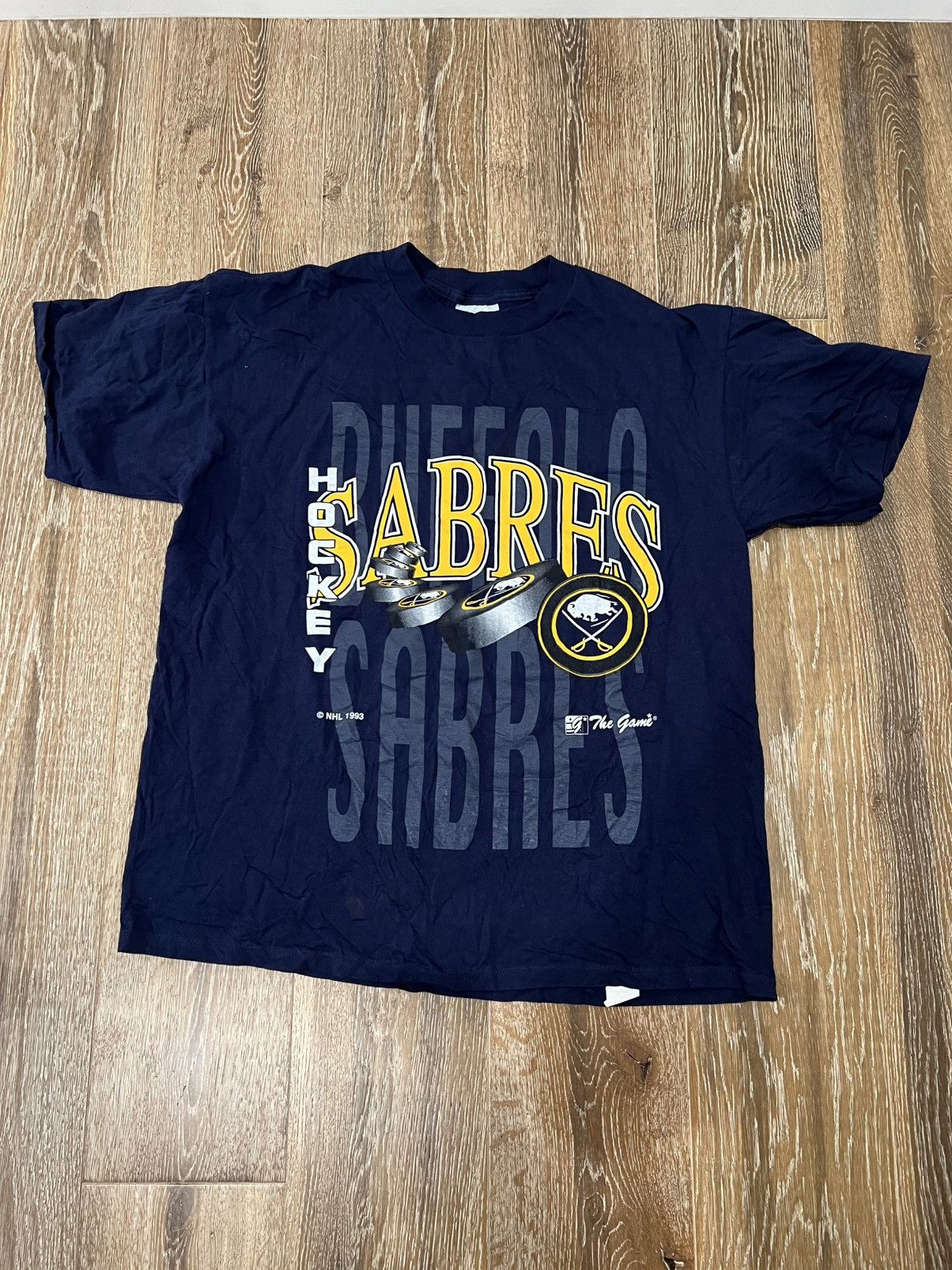 NHL Vintage 1993 nhl hockey buffalo sabres tee Size US XL / EU 56 / 4 - 1 Thumbnail