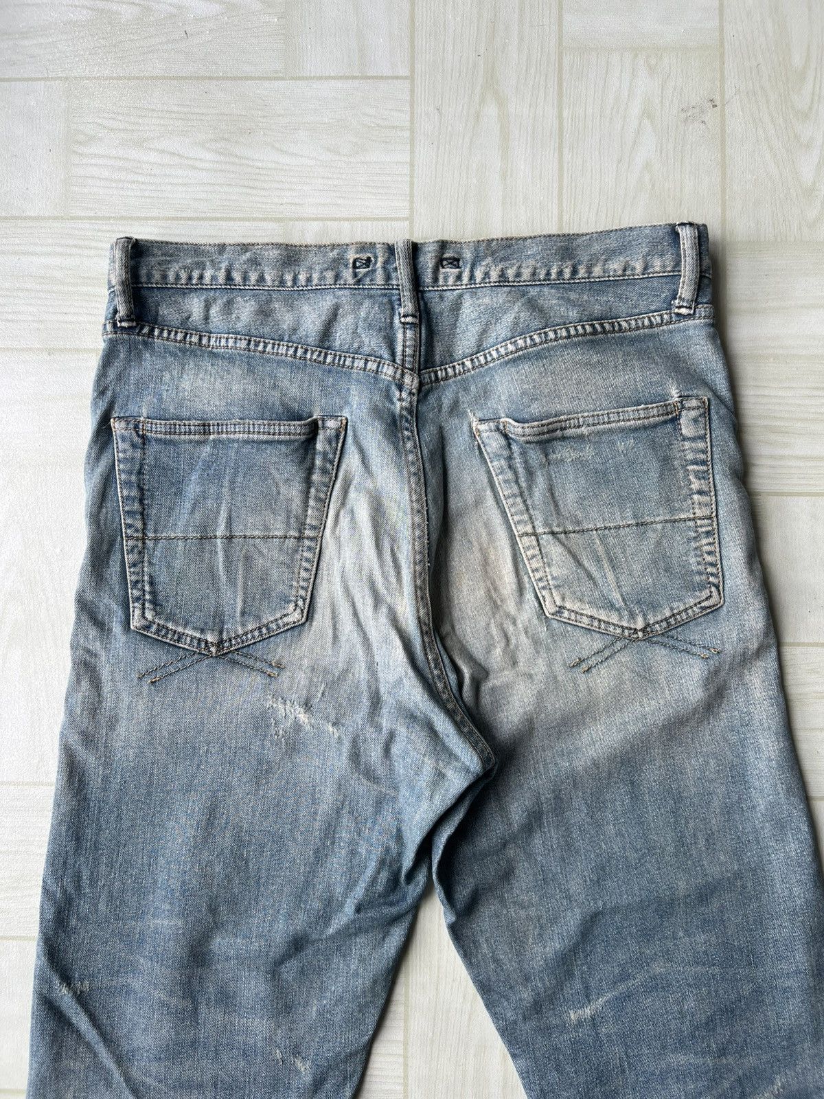 Maison MIHARA YASUHIRO FW16 Miharayasuhiro Reconstruct Stone Wash Gold Line Denim Size US 32 / EU 48 - 8 Thumbnail