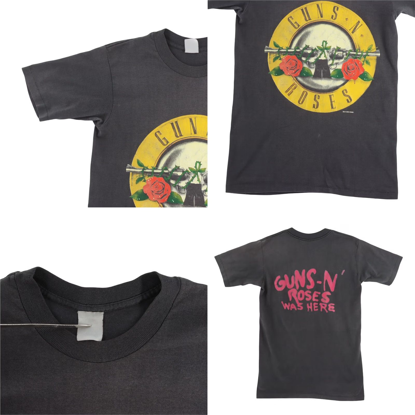 Vintage VINTAGE Guns N Roses Tshirt 1987 Shirt Men M Black 90s Single Stitch VTG Mens Size US M / EU 48-50 / 2 - 8 Thumbnail
