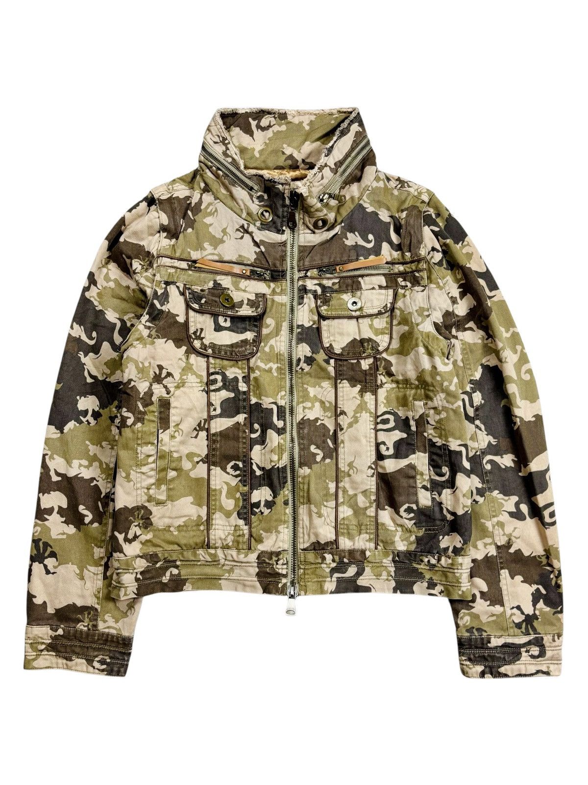 GOA 2000s Fourseason Apocaypse Transformable Tribal Camo Jacket Size US M / EU 48-50 / 2 - 2 Thumbnail