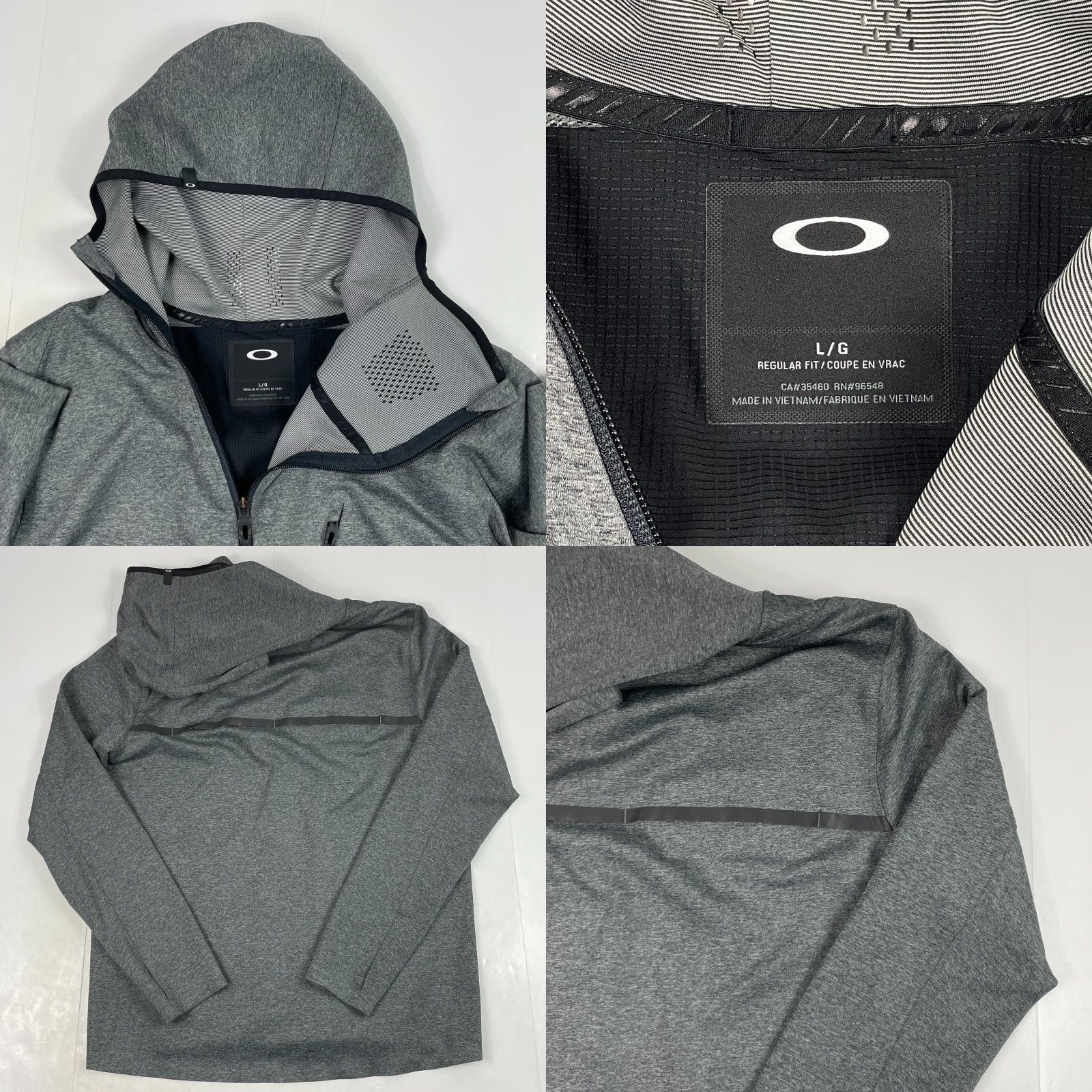 Oakley Oakley Jacket Mens Large Gray Softshell Full Zip Breathable Wind-Resistant Pockets Reflective Size US L / EU 52-54 / 3 - 8 Thumbnail