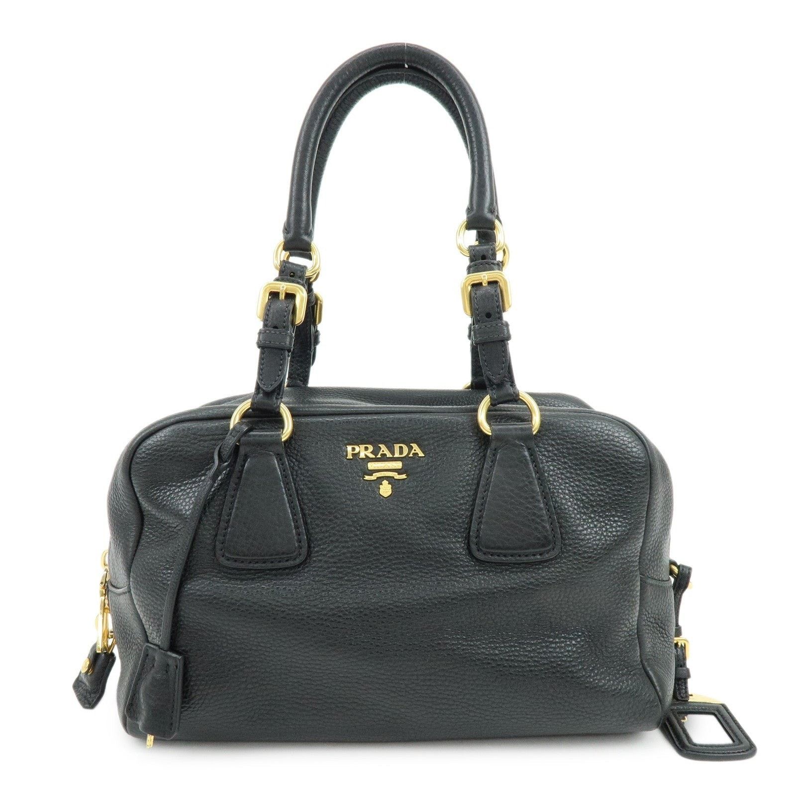 Prada Prada Vitello Daino Shoulder Bag Calfskin Black Size ONE SIZE - 1 Thumbnail