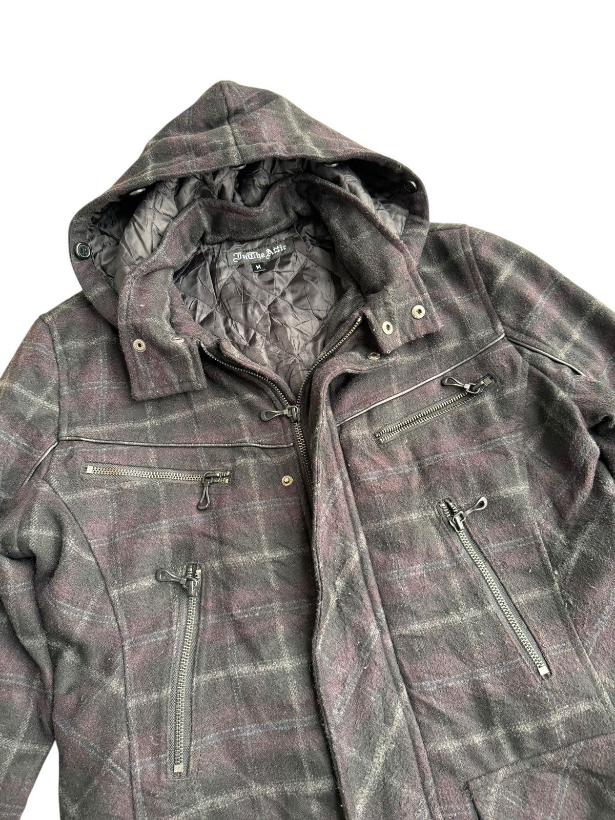 In The Attic 🔥 Japanese Brand In The Attic Black Plaid Jacket Size US S / EU 44-46 / 1 - 12 Thumbnail