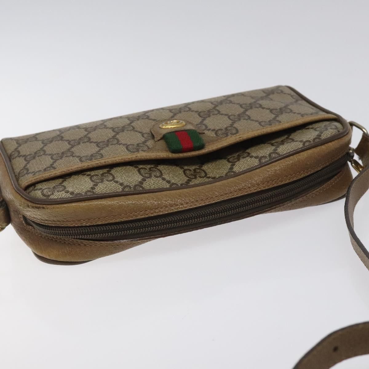 Gucci GUCCI GG Supreme Web Sherry Line Shoulder Bag Pvc Beige 116 Size ONE SIZE - 6 Thumbnail
