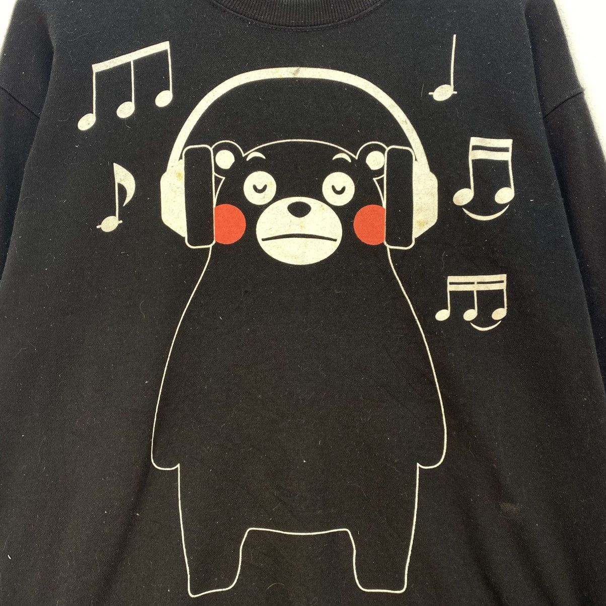 Japanese Brand 💥 Japanese mascot Kumamon wearing headphones Cartoon Sweatsh Size US M / EU 48-50 / 2 - 6 Thumbnail