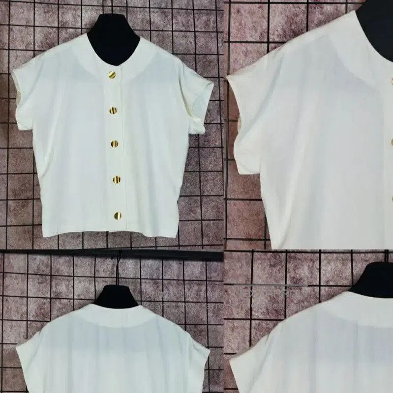 Givenchy Givenchy Summer White Short Sleeve Cardigan . Size M / US 6-8 / IT 42-44 - 1 Thumbnail