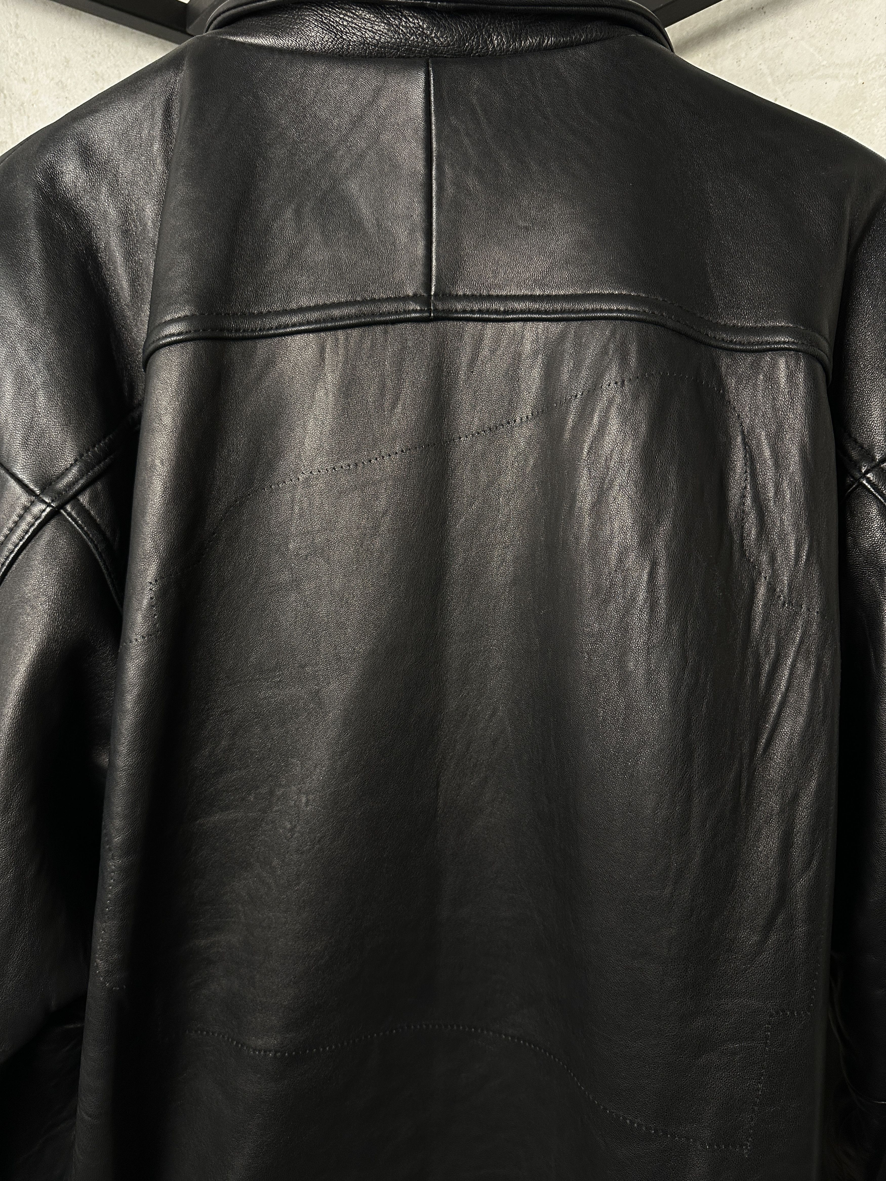 Genuine Leather 1999 Miami Super Bowl Genuine Leather Black Bomber Jacket Size US L / EU 52-54 / 3 - 5 Thumbnail