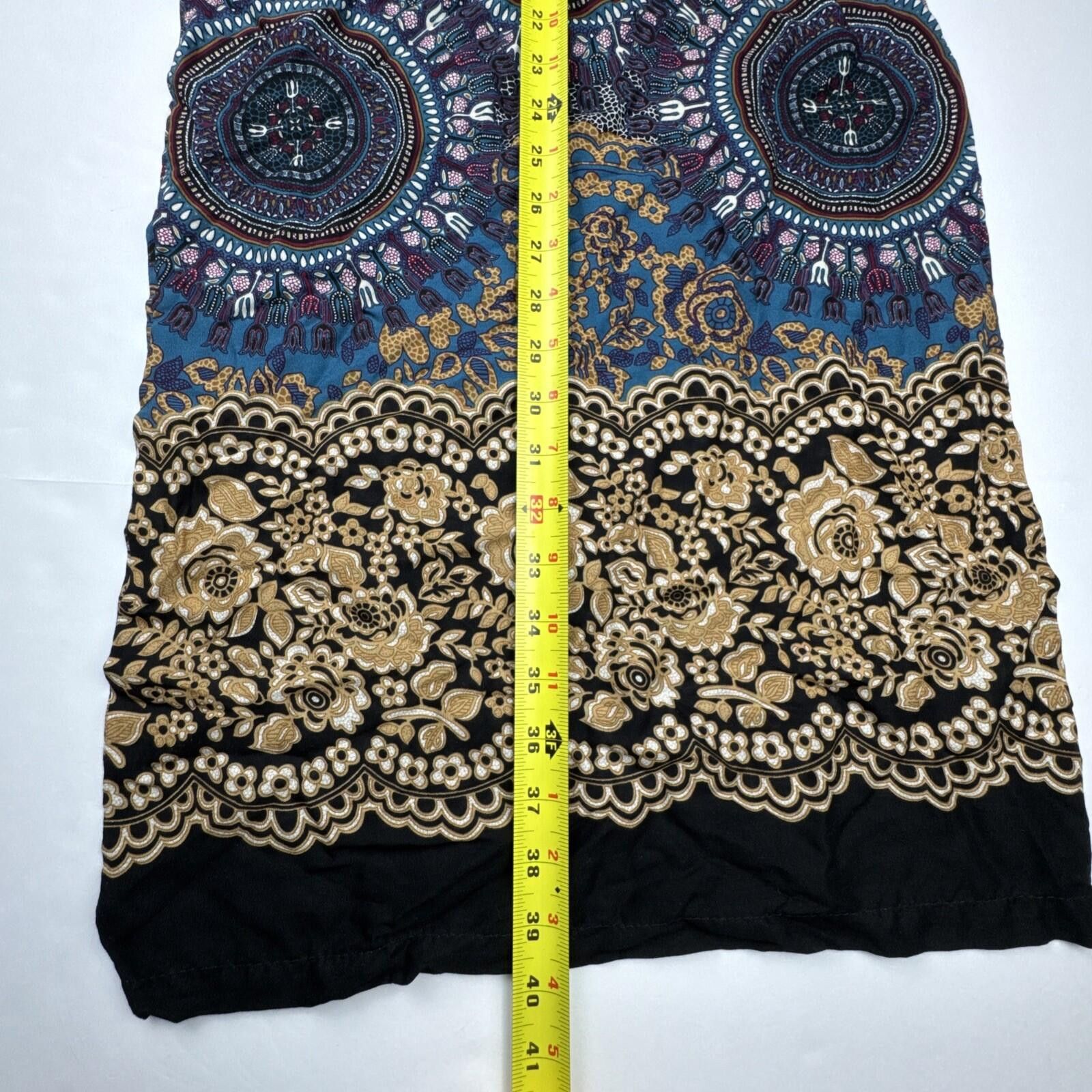Other Bangkok Pants Smocked Waist Jumpsuit Mandala Wide Leg OS Size 28" / US 6 / IT 42 - 5 Thumbnail