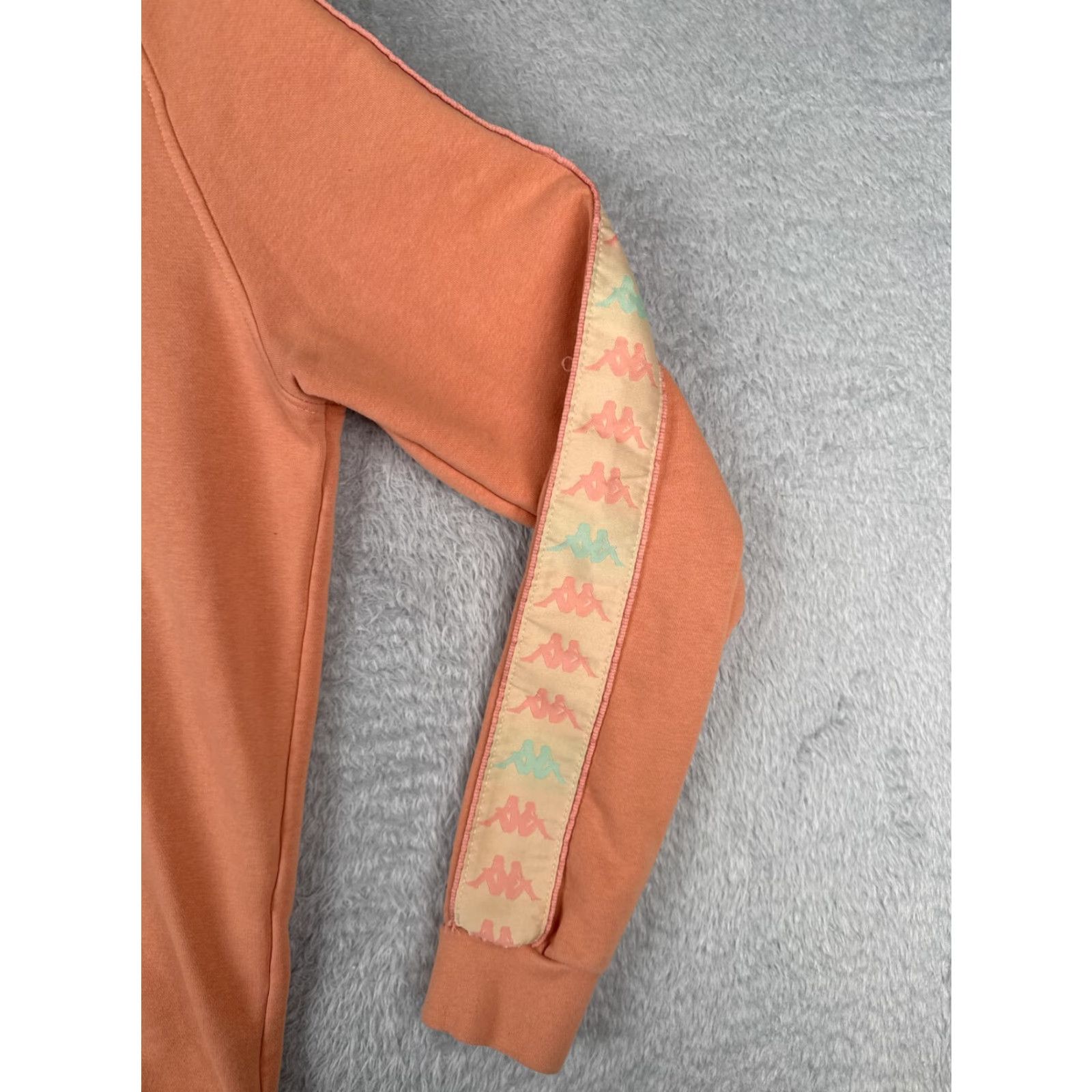 Kappa Kappa Hoodie Womens Large Orange Pullover Logo Jersey Fabric READ Size L / US 10 / IT 46 - 2 Thumbnail