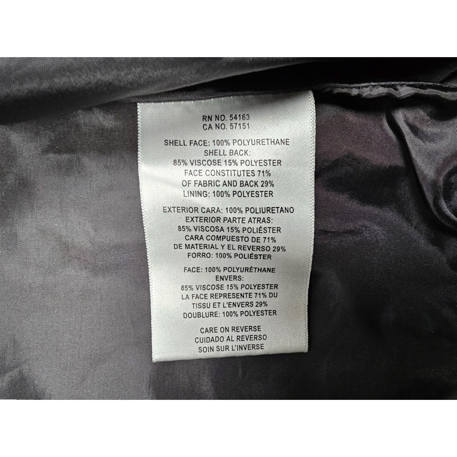Levi's Levis Jacket Womens 1X Black Faux Leather Moto Quilted Zip Pockets LW7YU263 Size XL / US 12-14 / IT 48-50 - 4 Thumbnail