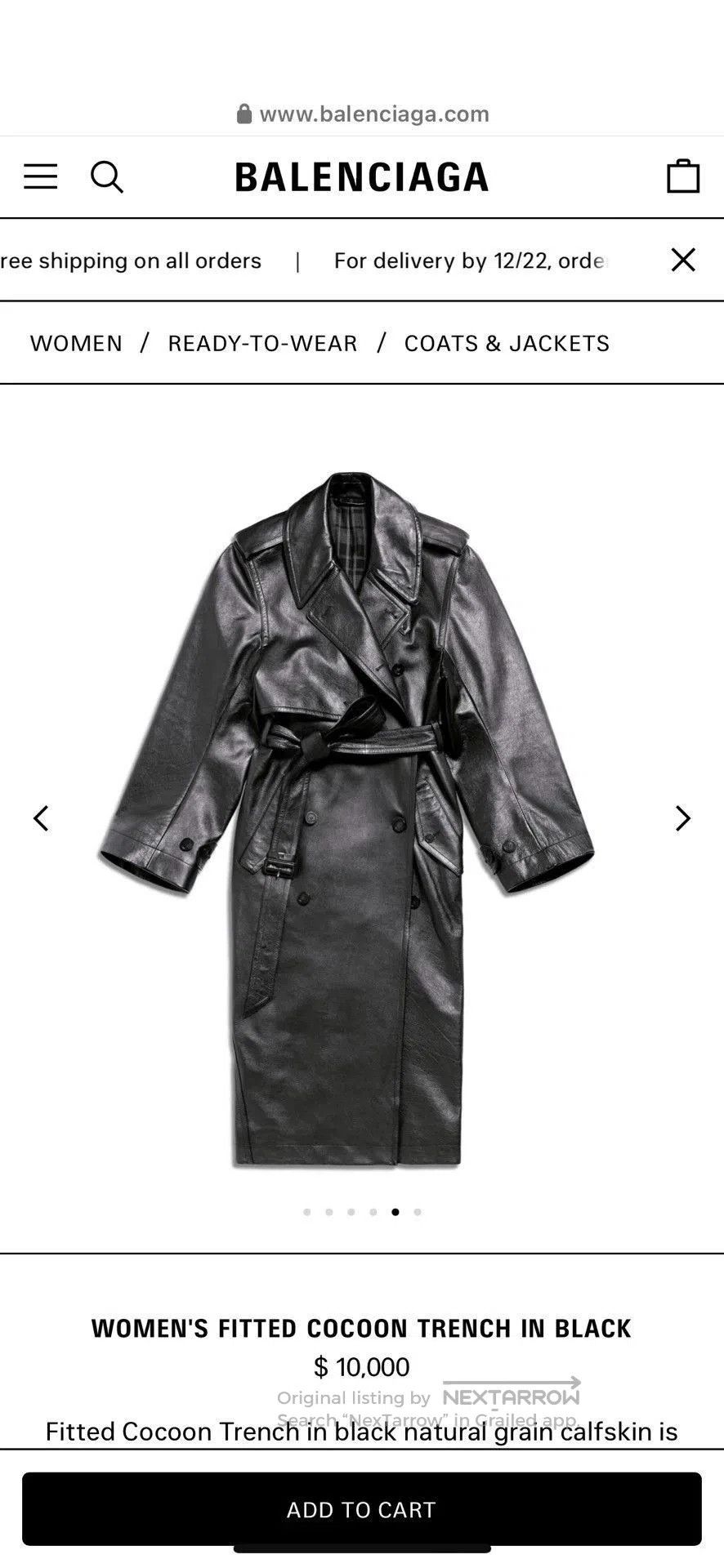 Vetements Red Leather Long Coat - Size S. Size US S / EU 44-46 / 1 - 7 Thumbnail