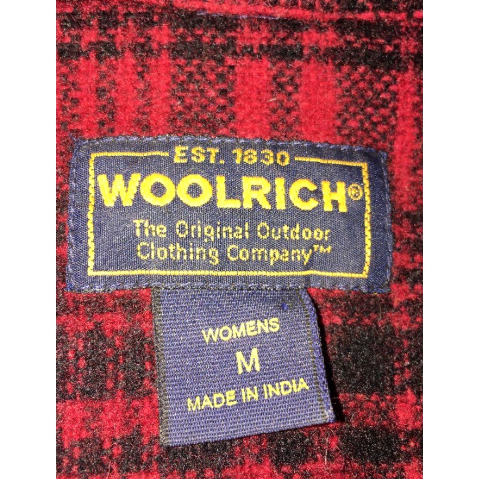 Vintage Woolrich Womens Shirt M Red Flannel Full Zip Wool Red/Black Size M Size M / US 6-8 / IT 42-44 - 5 Thumbnail