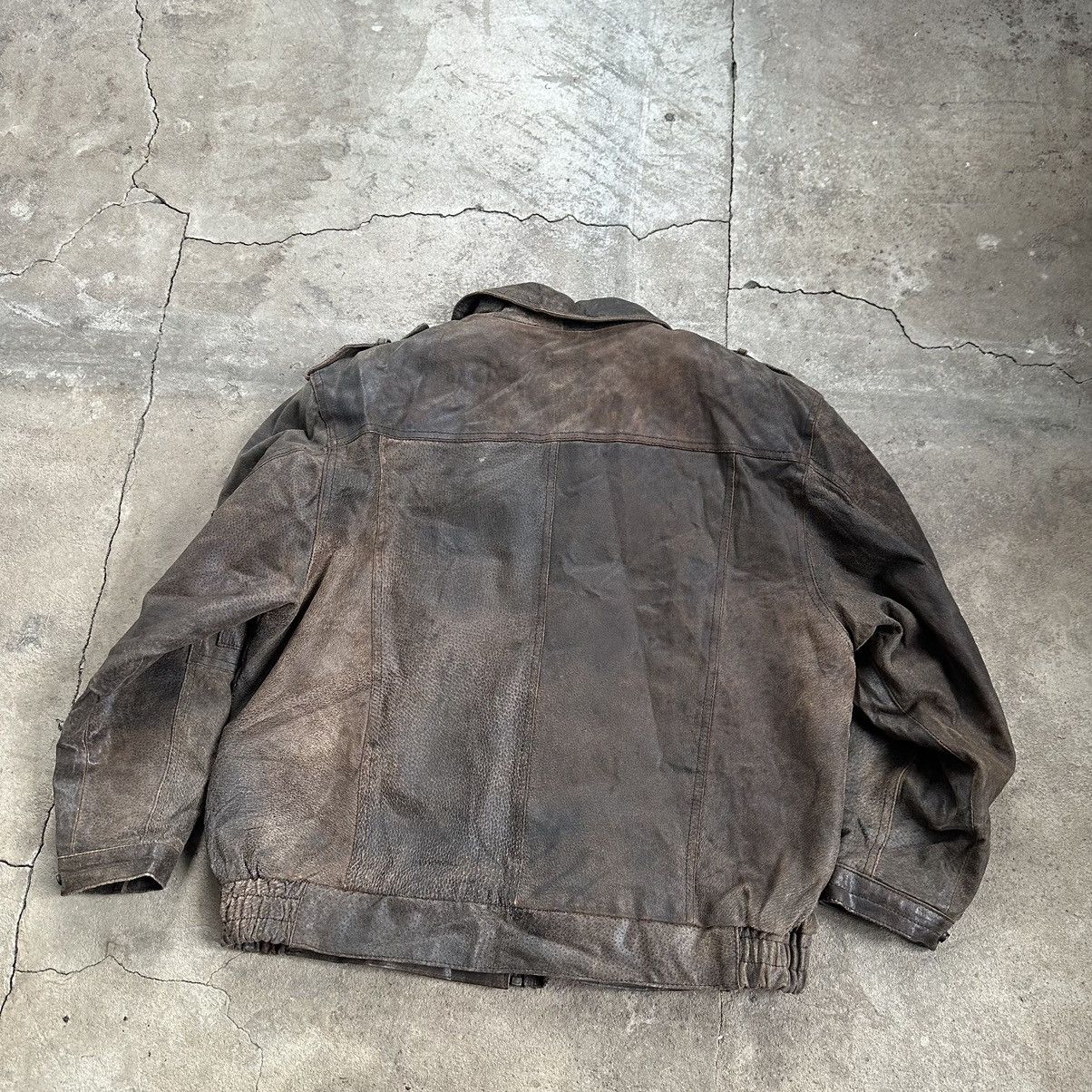 Vintage Vintage Brown Leather Jacket Travis Scott Size US M / EU 48-50 / 2 - 5 Thumbnail
