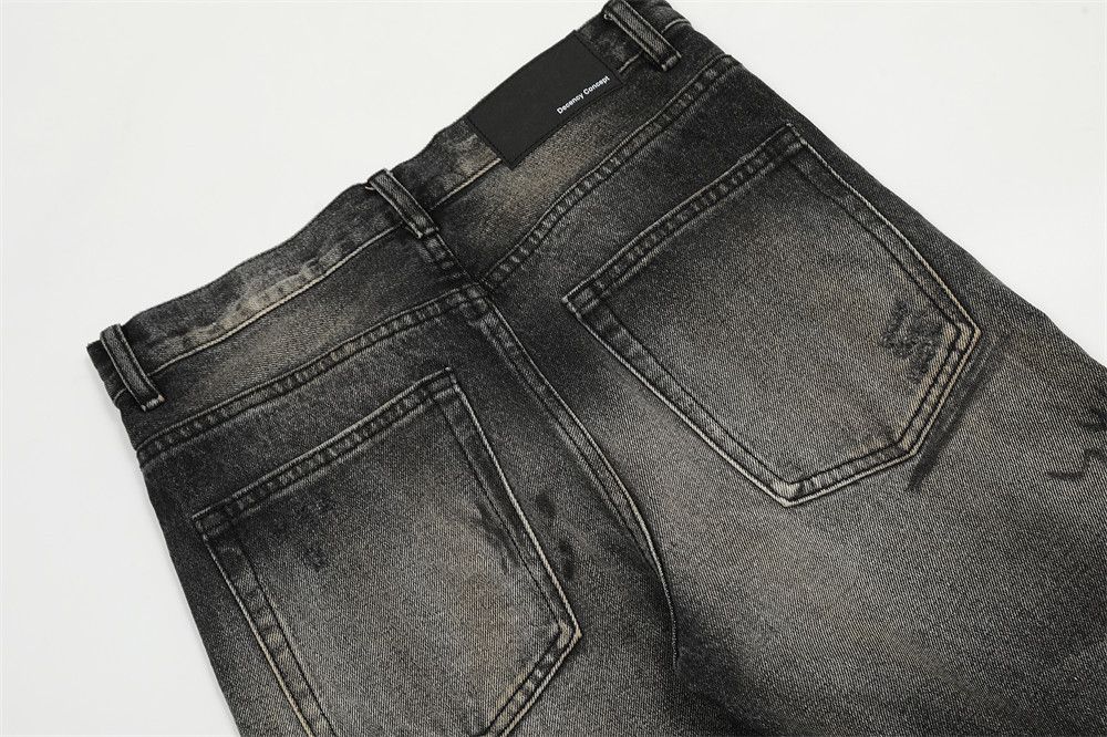 Jean American men's high street loose casual washed ripped jeans Size US 32 / EU 48 - 5 Thumbnail