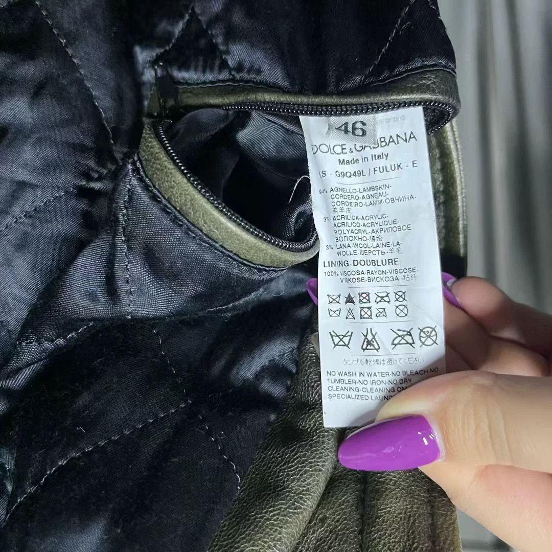 Dolce & Gabbana dolce&gabbana green leather hooded jacket Size US M / EU 48-50 / 2 - 5 Thumbnail