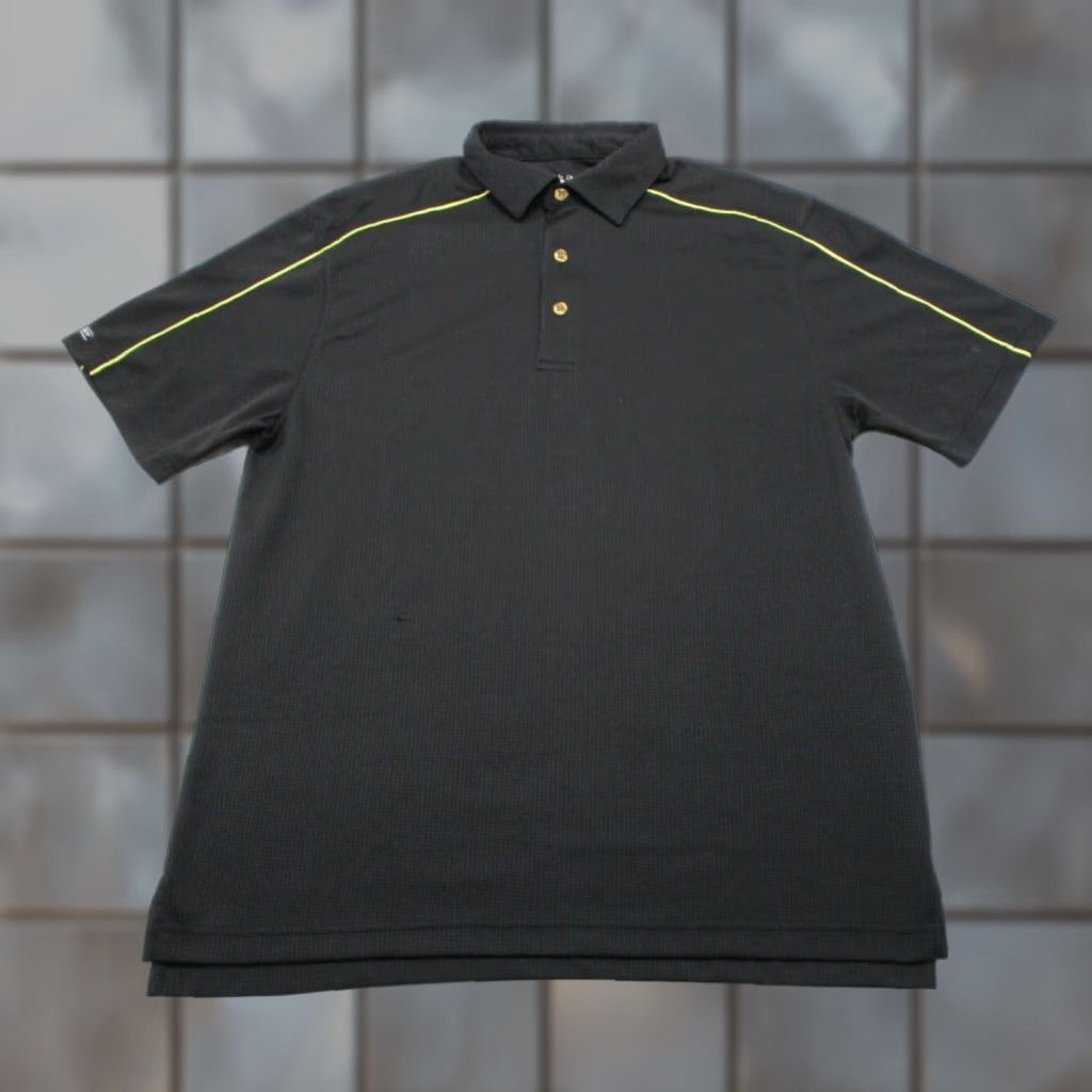 Vintage Straight Down Golf Polo Shirt Adult Medium Black Yellow Stripe Shirt Polo Minimize Extra Text Size US M / EU 48-50 / 2 - 1 Thumbnail